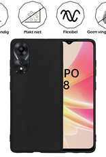 Nomfy Hoesje Geschikt voor OPPO A78 5G Hoesje Siliconen Cover Case - Hoes Geschikt voor OPPO A78 Hoes Back Case - Zwart