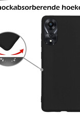Nomfy Hoesje Geschikt voor OPPO A78 5G Hoesje Siliconen Cover Case - Hoes Geschikt voor OPPO A78 Hoes Back Case - Zwart