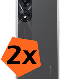 Nomfy Nomfy OPPO A78 Hoesje Siliconen - Transparant - 2 PACK