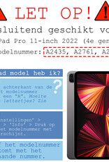 BASEY. BASEY. iPad Pro 11 inch (2022) Toetsenbordhoes Met Screenprotector - Zwart