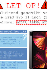 BASEY. Hoesje Geschikt voor iPad Pro 2021 (11 inch) Toetsenbord Hoes Book Case - Hoes Geschikt voor iPad Pro 11 inch (2021) Toetsenbord Hoesje Keyboard Cover - Zwart