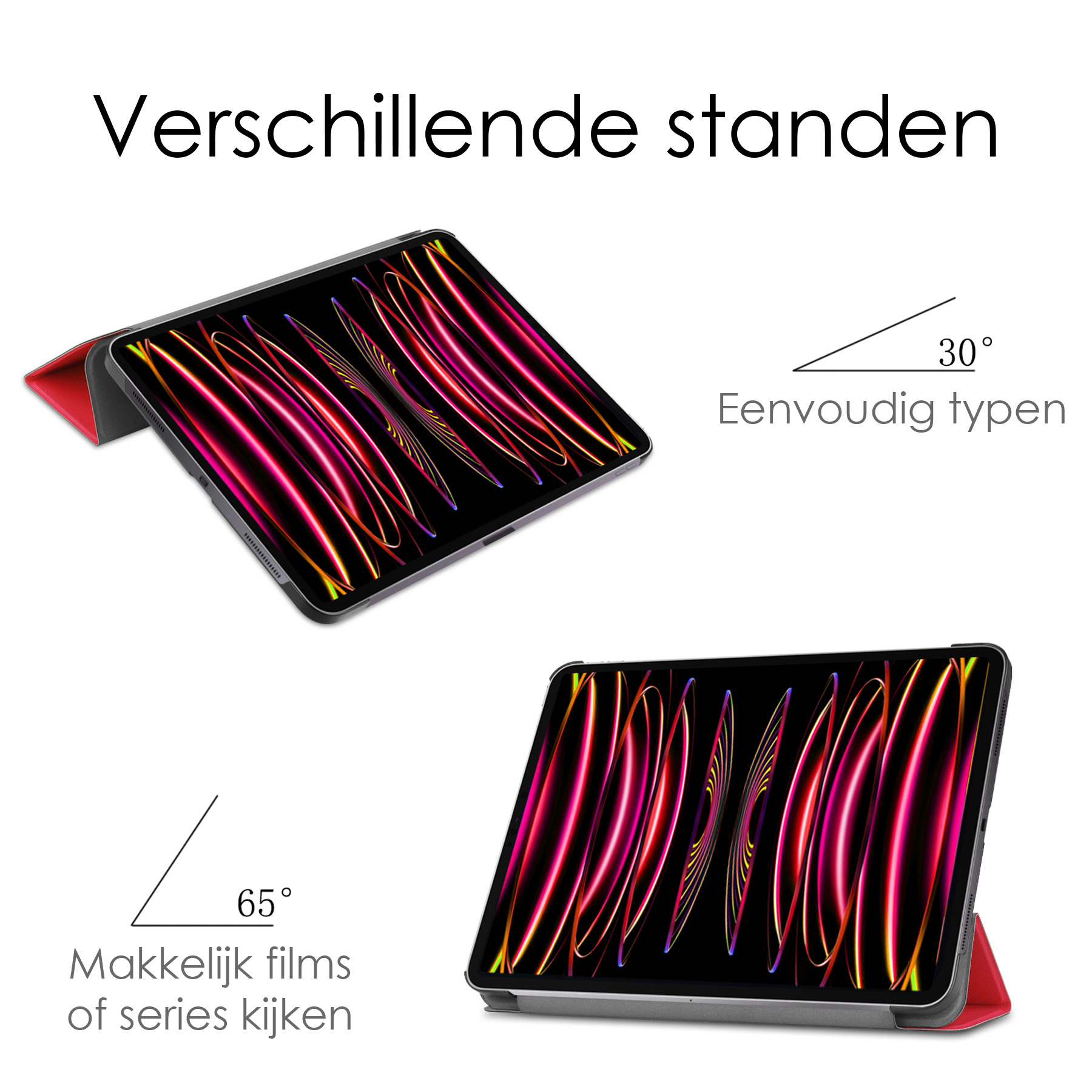 NoXx NoXx iPad Pro 11 inch (2022) Hoesje - Rood