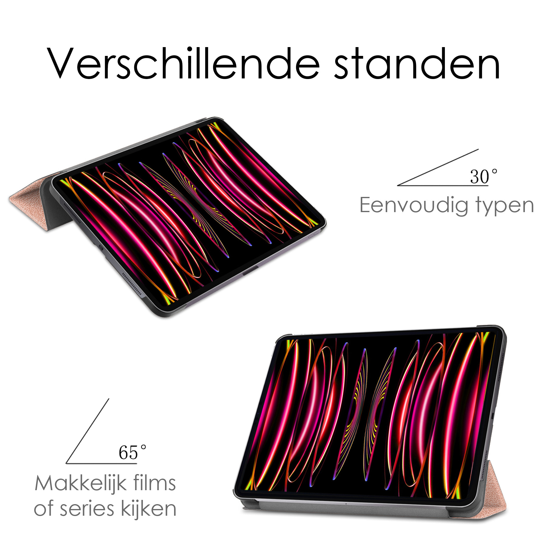 NoXx NoXx iPad Pro 11 inch (2022) Hoesje - Rose Goud