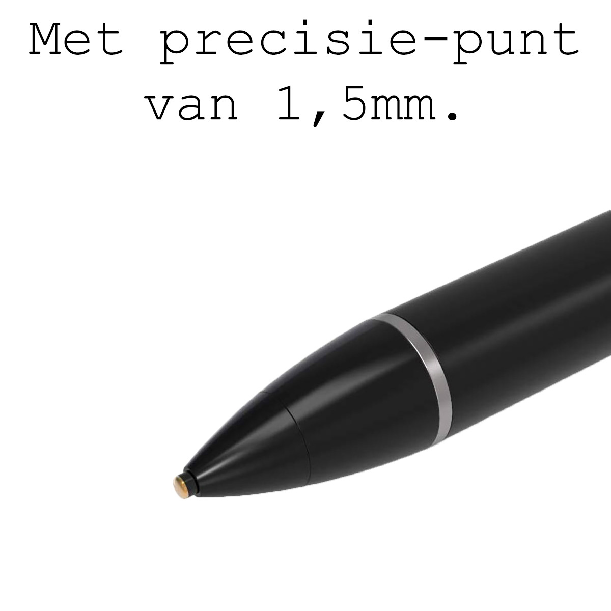 BASEY. Stylus Pen Universeel Active Touch Pen Geschikt Voor Tablet en Smartphone - Zwart