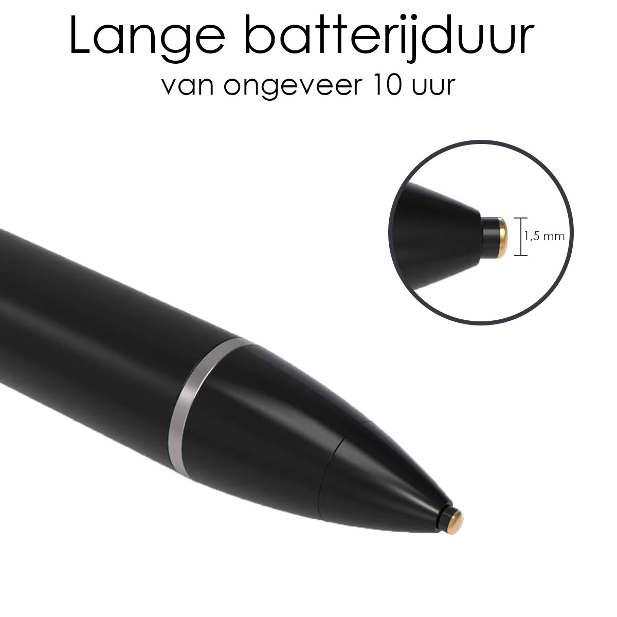NoXx Universele Stylus Pen Met Precisie Punt Geschikt Voor Tablet en Smartphone - Zwart