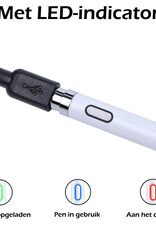 Nomfy Universele Active Stylus Pen Oplaadbaar Geschikt Voor Tablets en Smartphones - Wit