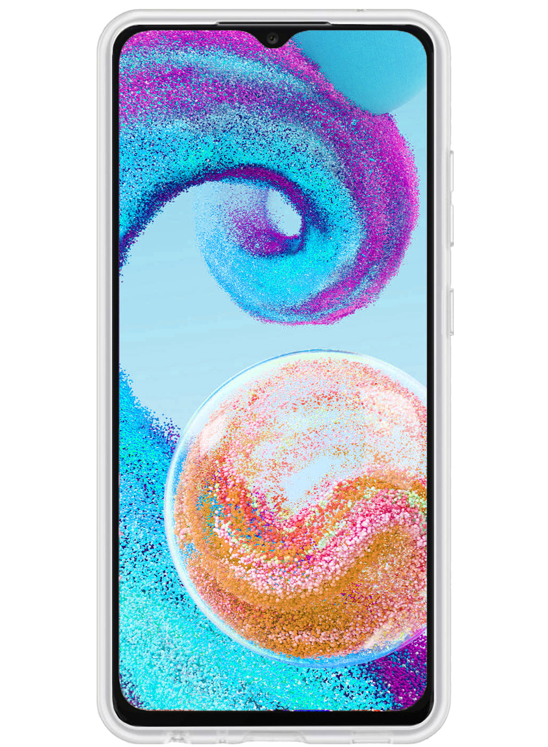 Nomfy Hoesje Geschikt voor Samsung A04s Hoesje Siliconen Cover Case Met 2x Screenprotector - Hoes Geschikt voor Samsung Galaxy A04s Hoes Back Case - Transparant