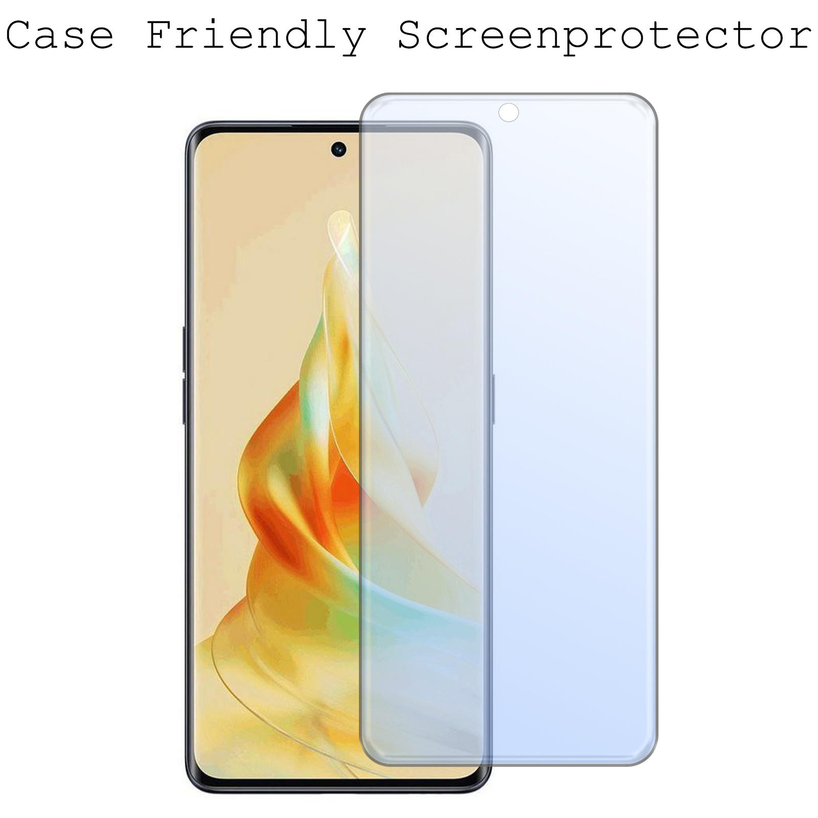 BASEY. Screenprotector Geschikt voor OPPO Reno 8T 4G Screenprotector Tempered Glass - Screenprotector Geschikt voor OPPO Reno 8T 4G Beschermglas Screen Protector Glas