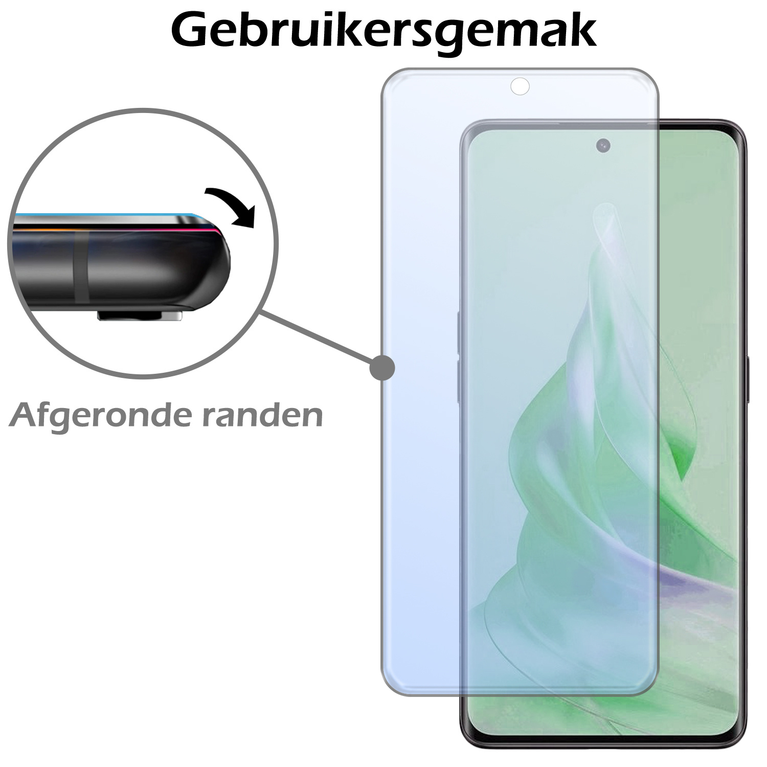 Nomfy Screenprotector Geschikt voor OPPO Reno 8T 4G Screenprotector Bescherm Glas Tempered Glass - Screenprotector Geschikt voor OPPO Reno 8T 4G Screen Protector - 2 PACK