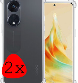BASEY. BASEY. Oppo Reno 8T 4G Hoesje Shockproof - Transparant - 2 PACK