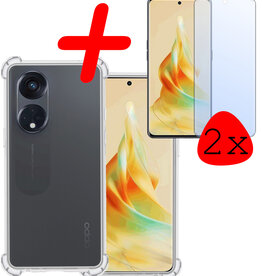 BASEY. BASEY. Oppo Reno 8T 4G Hoesje Shockproof Met 2x Screenprotector