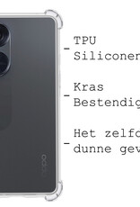 BASEY. Hoes Geschikt voor OPPO Reno 8T 4G Hoesje Shock Proof Case Hoes Siliconen Met 2x Screenprotector - Hoesje Geschikt voor OPPO Reno 8T 4G Hoes Cover Shockproof - Transparant