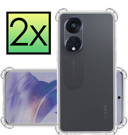 NoXx NoXx Oppo Reno 8T 4G Hoesje Shockproof - Transparant - 2 PACK
