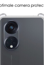 NoXx Hoes Geschikt voor OPPO Reno 8T 4G Hoesje Siliconen Cover Shock Proof Back Case Shockproof Hoes Met Screenprotector - Transparant