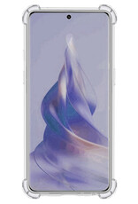 NoXx Hoes Geschikt voor OPPO Reno 8T 4G Hoesje Siliconen Cover Shock Proof Back Case Shockproof Hoes Met 2x Screenprotector - Transparant