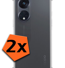 Nomfy Nomfy Oppo Reno 8T 4G Hoesje Shockproof - Transparant - 2 PACK