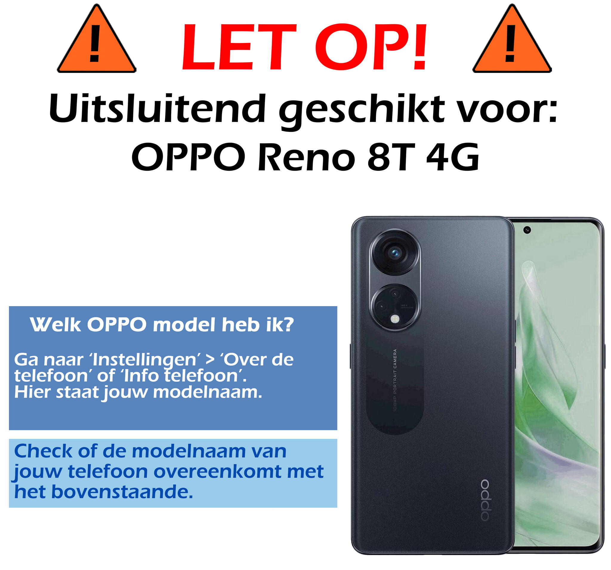 Nomfy Hoesje Geschikt voor OPPO Reno 8T 4G Hoesje Shock Proof Cover Case Shockproof Met 2x Screenprotector - Hoes Geschikt voor OPPO Reno 8T 4G Hoes Siliconen Back Case - Transparant