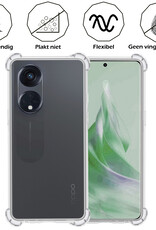 Nomfy Hoesje Geschikt voor OPPO Reno 8T 4G Hoesje Shock Proof Cover Case Shockproof Met 2x Screenprotector - Hoes Geschikt voor OPPO Reno 8T 4G Hoes Siliconen Back Case - Transparant