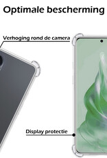 Nomfy Hoesje Geschikt voor OPPO Reno 8T 4G Hoesje Shock Proof Cover Case Shockproof Met 2x Screenprotector - Hoes Geschikt voor OPPO Reno 8T 4G Hoes Siliconen Back Case - Transparant