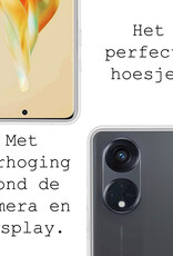BASEY. Hoes Geschikt voor OPPO Reno 8T 4G Hoesje Siliconen Back Cover Case - Hoesje Geschikt voor OPPO Reno 8T 4G Hoes Cover Hoesje - Transparant