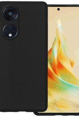 BASEY. Hoes Geschikt voor OPPO Reno 8T 4G Hoesje Siliconen Back Cover Case - Hoesje Geschikt voor OPPO Reno 8T 4G Hoes Cover Hoesje - Zwart