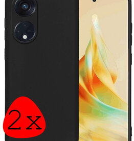 BASEY. BASEY. Oppo Reno 8T 4G Hoesje Siliconen - Zwart - 2 PACK
