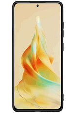 BASEY. Hoes Geschikt voor OPPO Reno 8T 4G Hoesje Siliconen Back Cover Case - Hoesje Geschikt voor OPPO Reno 8T 4G Hoes Cover Hoesje - Zwart - 2 Stuks