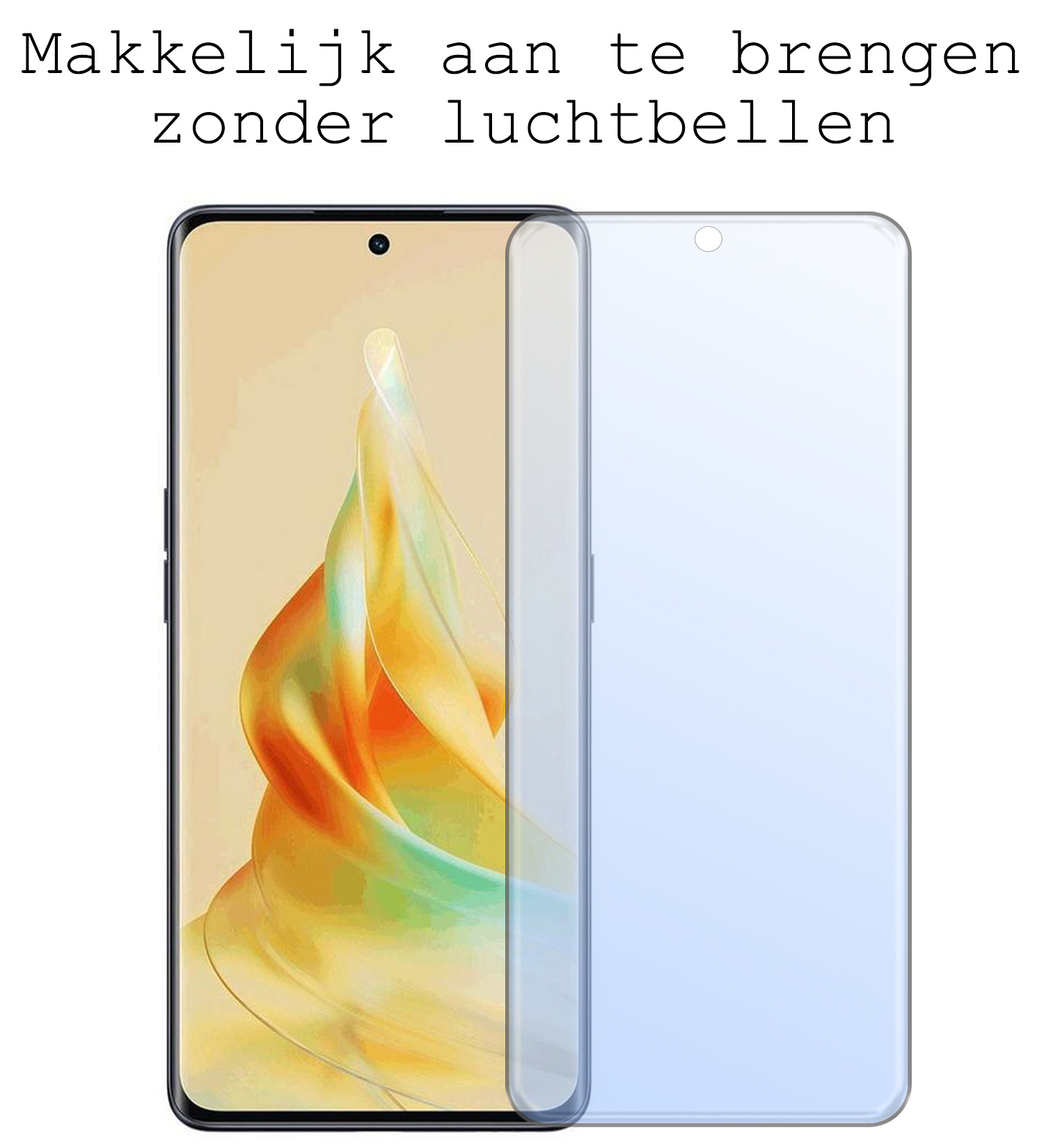 BASEY. Hoes Geschikt voor OPPO Reno 8T 4G Hoesje Siliconen Back Cover Case Met 2x Screenprotector - Hoesje Geschikt voor OPPO Reno 8T 4G Hoes Cover Hoesje - Transparant