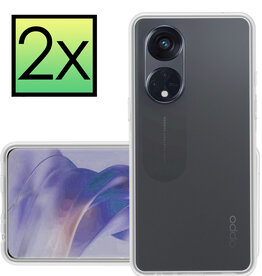 NoXx NoXx Oppo Reno 8T 4G Hoesje Siliconen - Transparant - 2 PACK