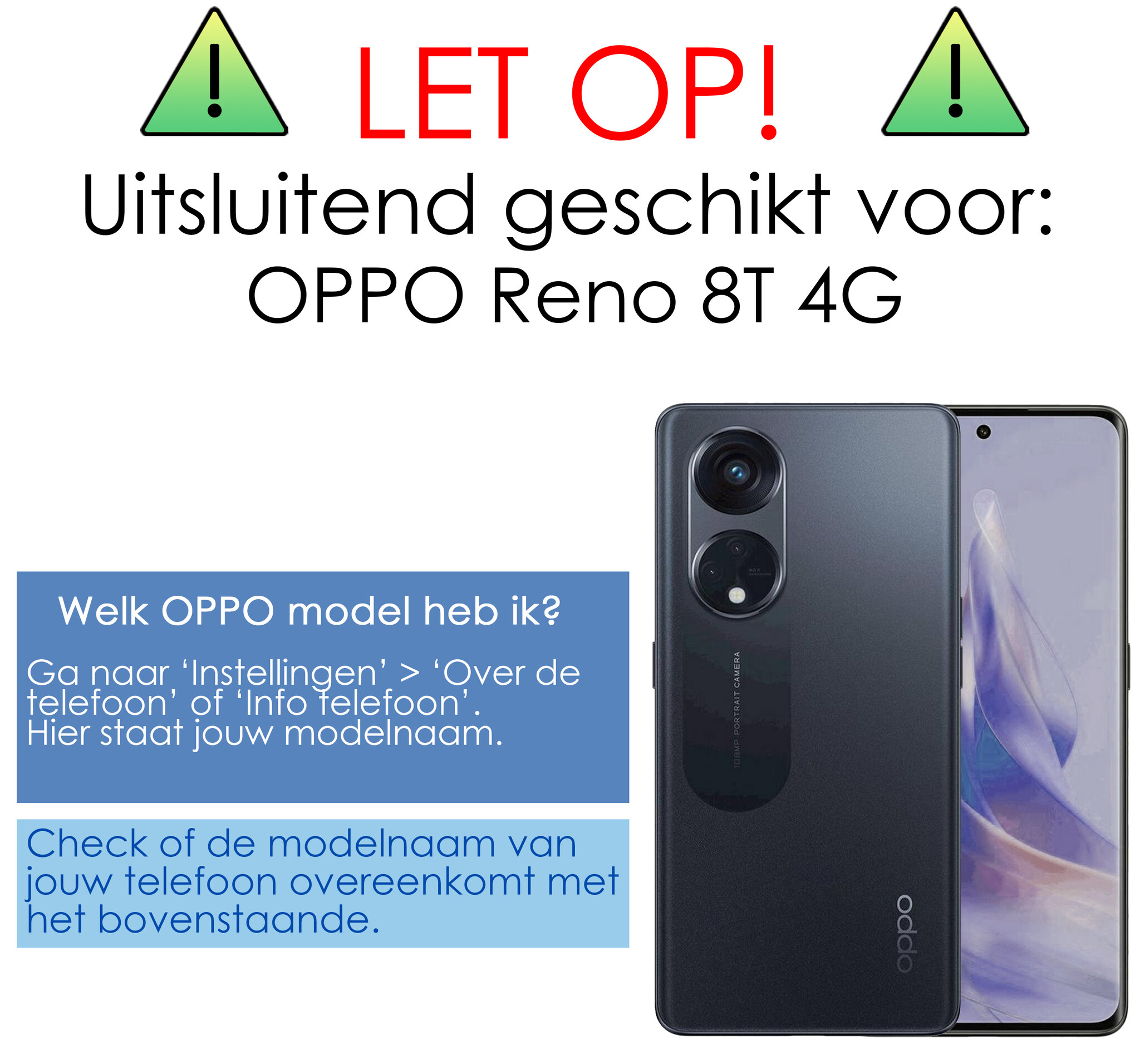 NoXx Hoes Geschikt voor OPPO Reno 8T 4G Hoesje Cover Siliconen Back Case Hoes - Zwart - 2x