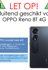 NoXx Hoes Geschikt voor OPPO Reno 8T 4G Hoesje Cover Siliconen Back Case Hoes Met Screenprotector - Transparant