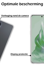 Nomfy Hoesje Geschikt voor OPPO Reno 8T 4G Hoesje Siliconen Cover Case - Hoes Geschikt voor OPPO Reno 8T 4G Hoes Back Case - 2-PACK - Transparant
