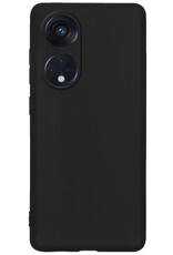 Nomfy Hoesje Geschikt voor OPPO Reno 8T 4G Hoesje Siliconen Cover Case - Hoes Geschikt voor OPPO Reno 8T 4G Hoes Back Case - Zwart