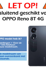 Nomfy Hoesje Geschikt voor OPPO Reno 8T 4G Hoesje Siliconen Cover Case - Hoes Geschikt voor OPPO Reno 8T 4G Hoes Back Case - 2-PACK - Zwart