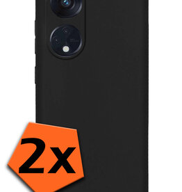 Nomfy Nomfy Oppo Reno 8T 4G Hoesje Siliconen - Zwart - 2 PACK