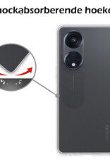 Nomfy Hoesje Geschikt voor OPPO Reno 8T 4G Hoesje Siliconen Cover Case Met Screenprotector - Hoes Geschikt voor OPPO Reno 8T 4G Hoes Back Case - Transparant