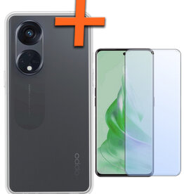 Nomfy Nomfy Oppo Reno 8T 4G Hoesje Siliconen Met Screenprotector - Transparant