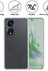 Nomfy Hoesje Geschikt voor OPPO Reno 8T 4G Hoesje Siliconen Cover Case Met 2x Screenprotector - Hoes Geschikt voor OPPO Reno 8T 4G Hoes Back Case - Transparant