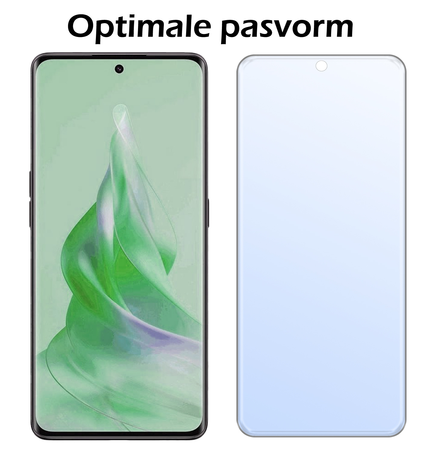 Nomfy Hoesje Geschikt voor OPPO Reno 8T 4G Hoesje Siliconen Cover Case Met 2x Screenprotector - Hoes Geschikt voor OPPO Reno 8T 4G Hoes Back Case - Zwart