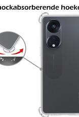 Nomfy Hoesje Geschikt voor OPPO Reno 8T 4G Hoesje Shock Proof Cover Case Shockproof - Hoes Geschikt voor OPPO Reno 8T 4G Hoes Siliconen Back Case - Transparant