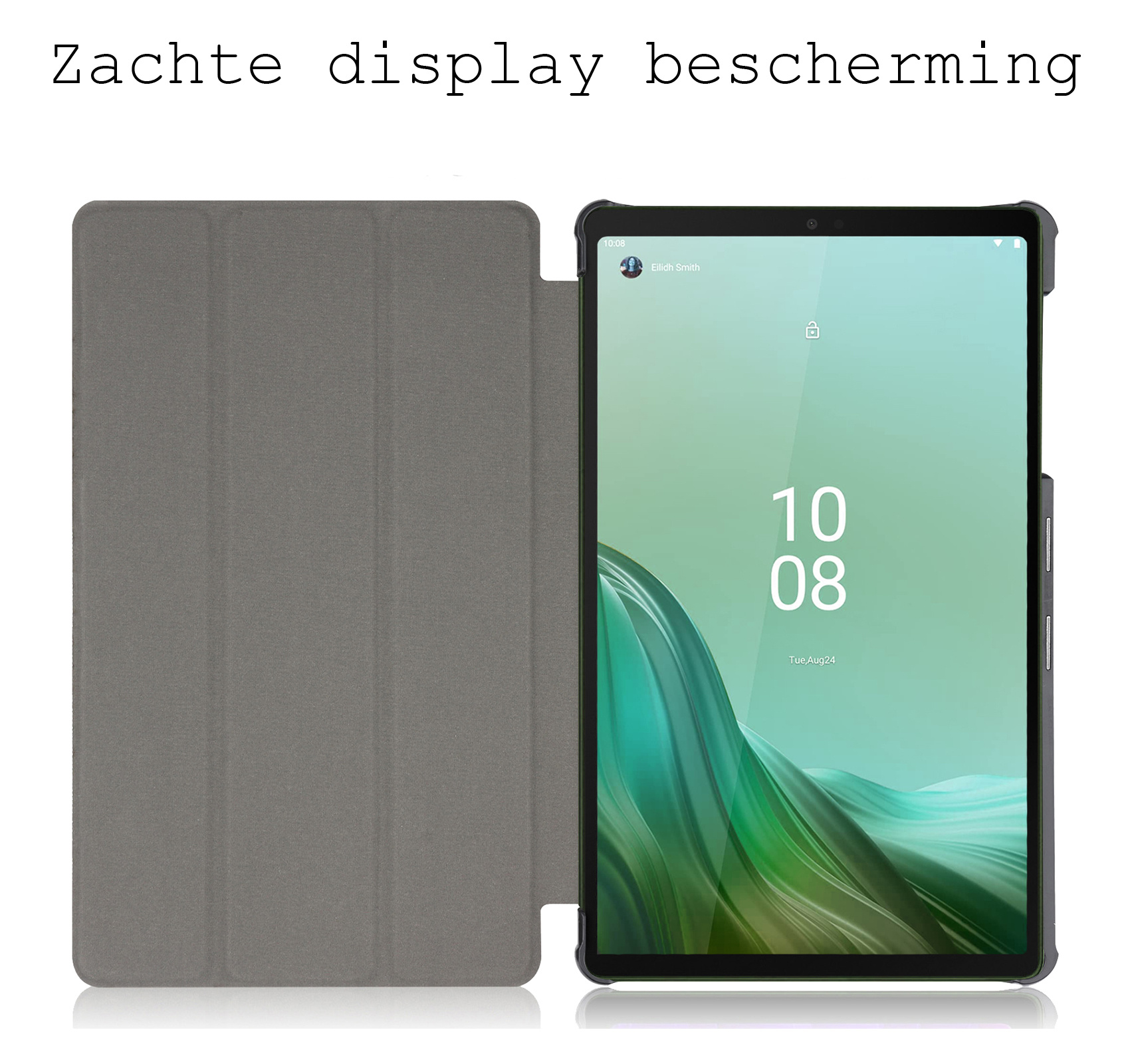 BASEY. Hoesje Geschikt voor Lenovo Tab M9 Hoes Case Tablet Hoesje Tri-fold - Hoes Geschikt voor Lenovo Tab M9 Hoesje Hard Cover Bookcase Hoes - Donkergroen