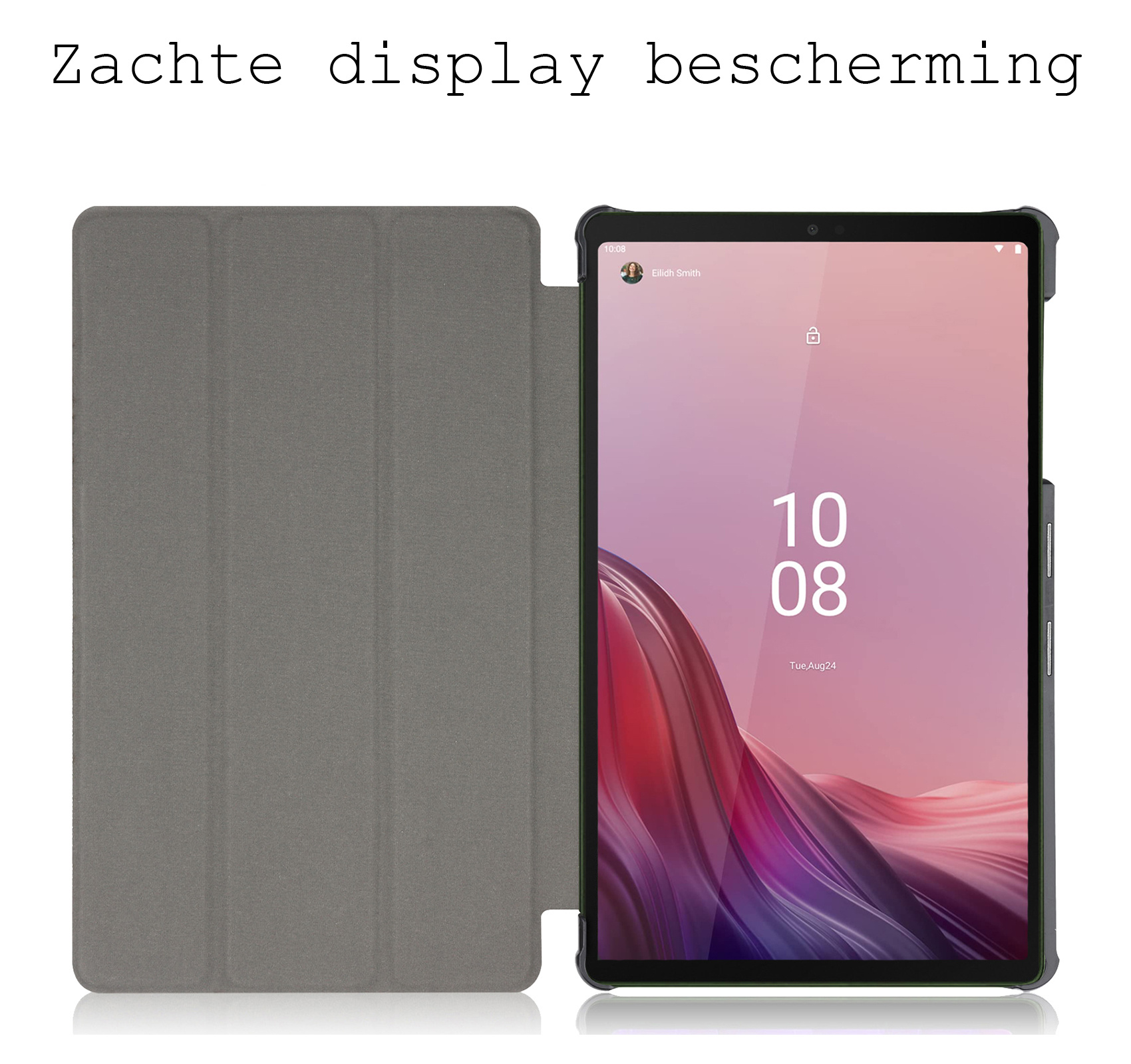 BASEY. Hoesje Geschikt voor Lenovo Tab M9 Hoes Case Tablet Hoesje Tri-fold - Hoes Geschikt voor Lenovo Tab M9 Hoesje Hard Cover Bookcase Hoes - Rosé goud