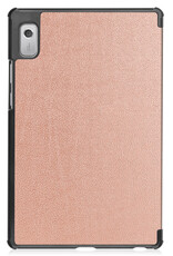 BASEY. Hoesje Geschikt voor Lenovo Tab M9 Hoes Case Tablet Hoesje Tri-fold - Hoes Geschikt voor Lenovo Tab M9 Hoesje Hard Cover Bookcase Hoes - Rosé goud