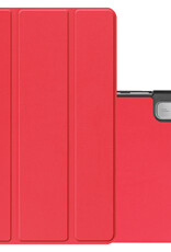 NoXx Hoesje Geschikt voor Lenovo Tab M9 Hoesje Case Hard Cover Hoes Book Case - Rood