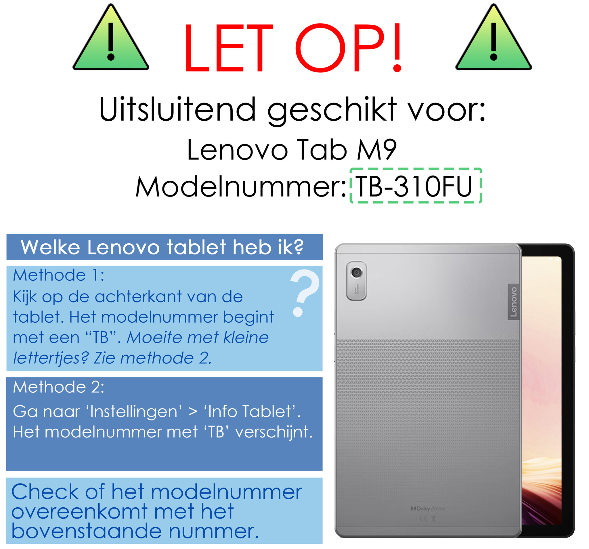 NoXx Hoesje Geschikt voor Lenovo Tab M9 Hoesje Case Hard Cover Hoes Book Case - Rood