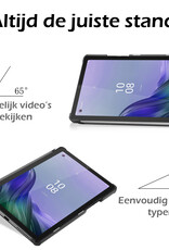 Nomfy Hoes Geschikt voor Lenovo Tab M9 Hoes Tri-fold Tablet Hoesje Case - Hoesje Geschikt voor Lenovo Tab M9 Hoesje Hardcover Bookcase - Zwart