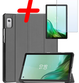 BASEY. BASEY. Lenovo Tab M9 Hoes Met Screenprotector - Grijs