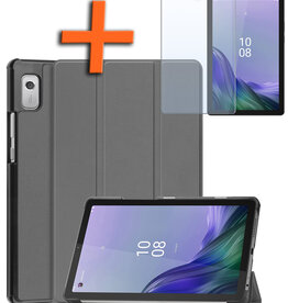 Nomfy Nomfy Lenovo Tab M9 Hoes Met Screenprotector - Grijs