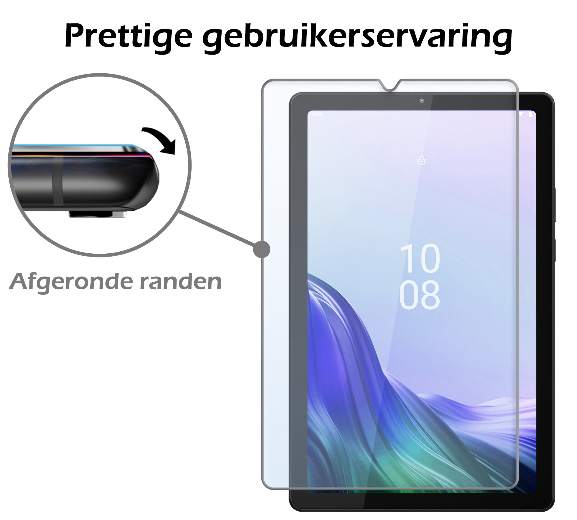 Nomfy Hoes Geschikt voor Lenovo Tab M9 Hoes Tri-fold Tablet Hoesje Case Met Screenprotector - Hoesje Geschikt voor Lenovo Tab M9 Hoesje Hardcover Bookcase - Zwart