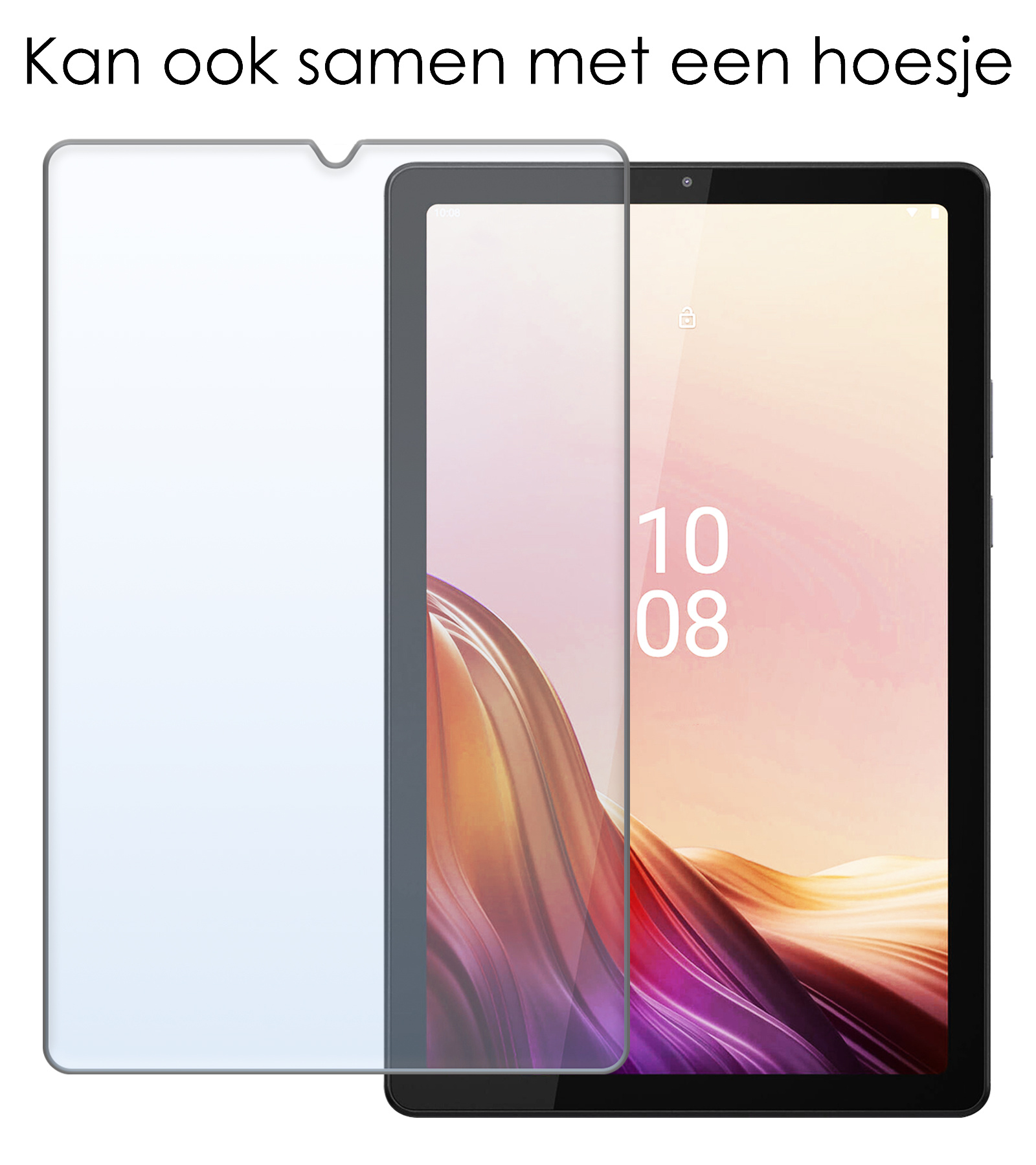 NoXx Hoesje Geschikt voor Lenovo Tab M9 Hoesje Case Hard Cover Hoes Book Case Met Screenprotector - Zwart